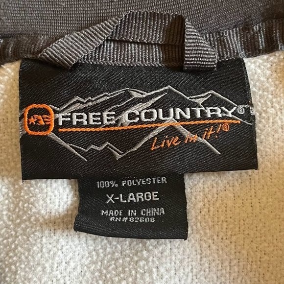 Grey Free Country Men's Hooded Jacket Size X-Large - Picture 3 of 9